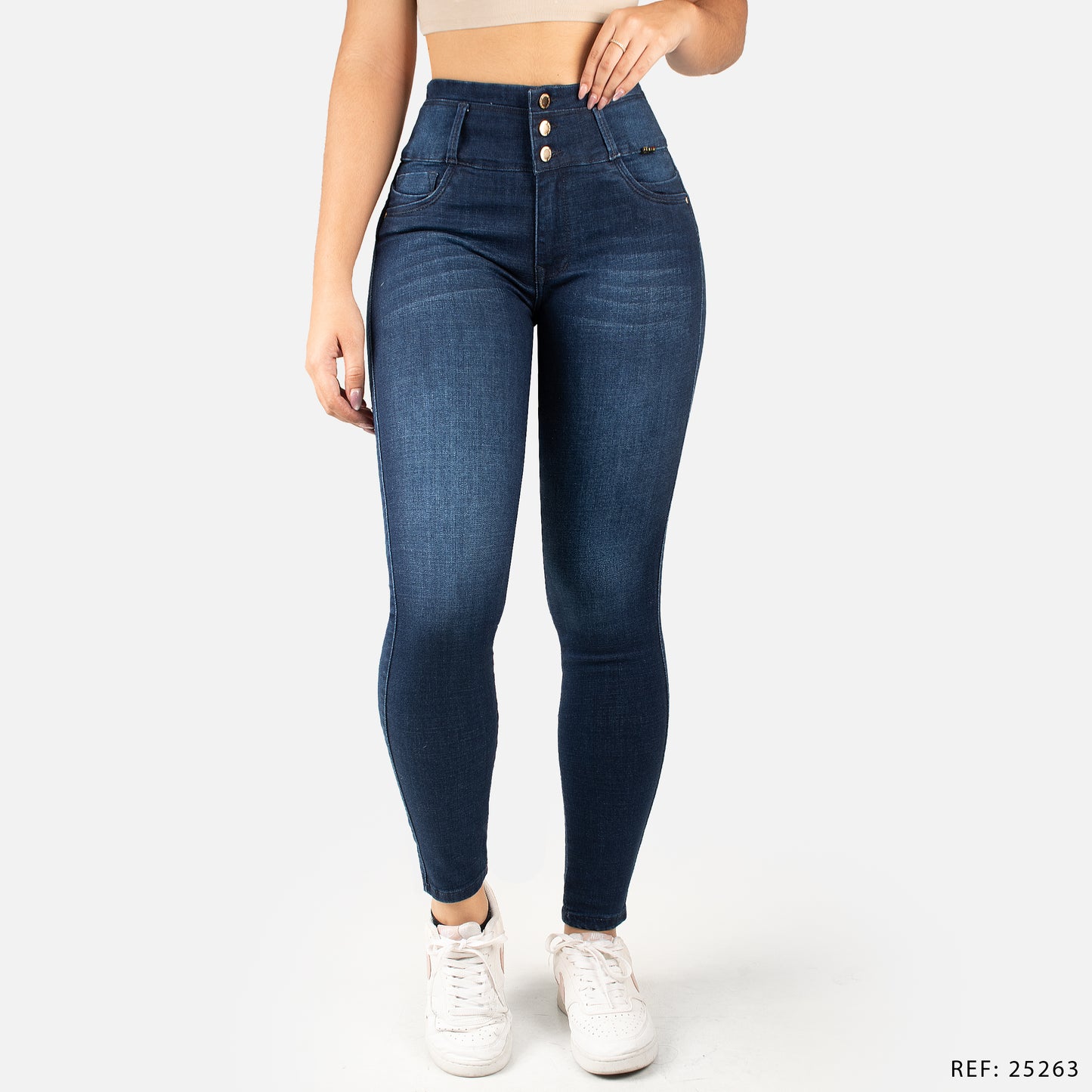 Jeans Skinny Tiro Alto 25263