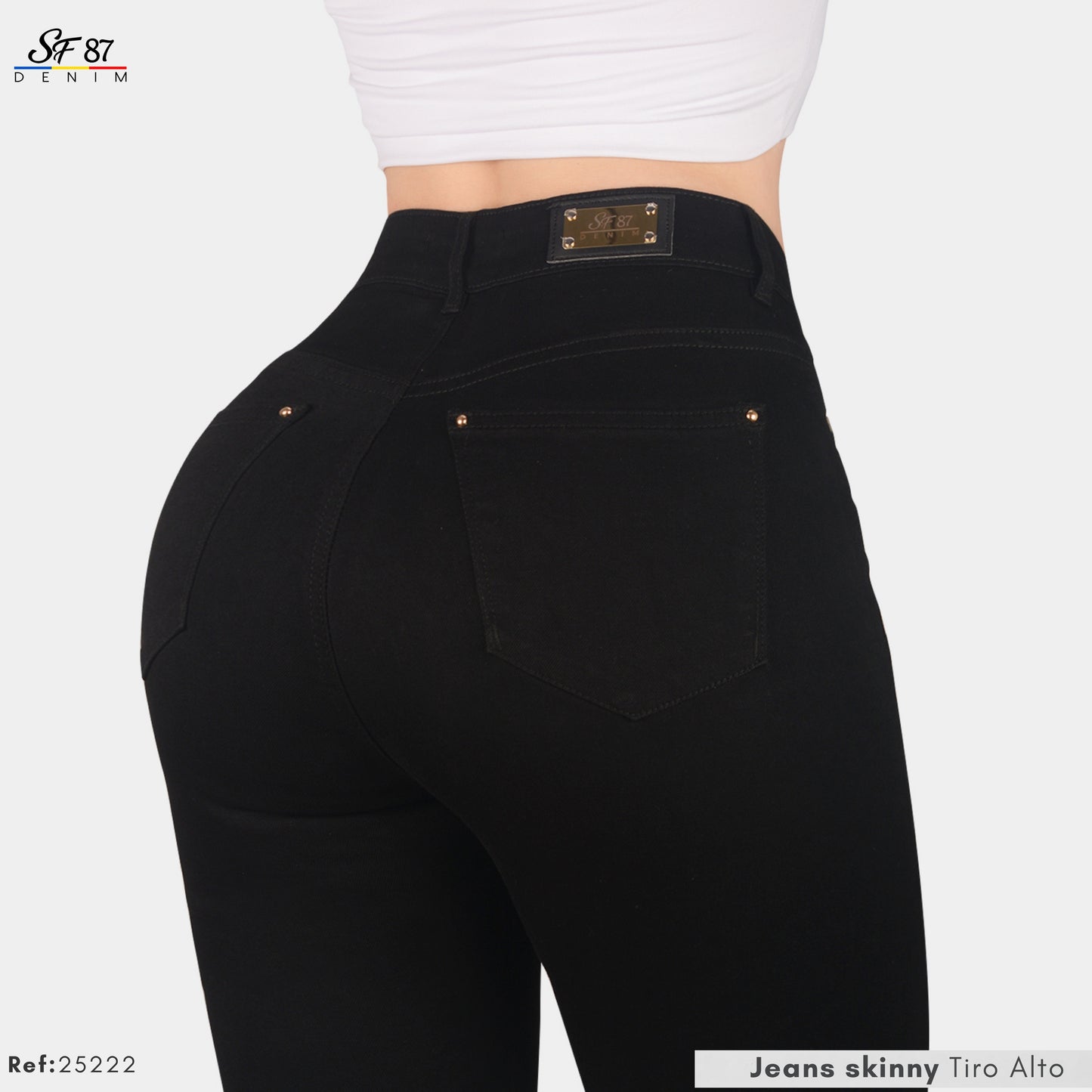 Jeans Skinny Tiro Alto 25222
