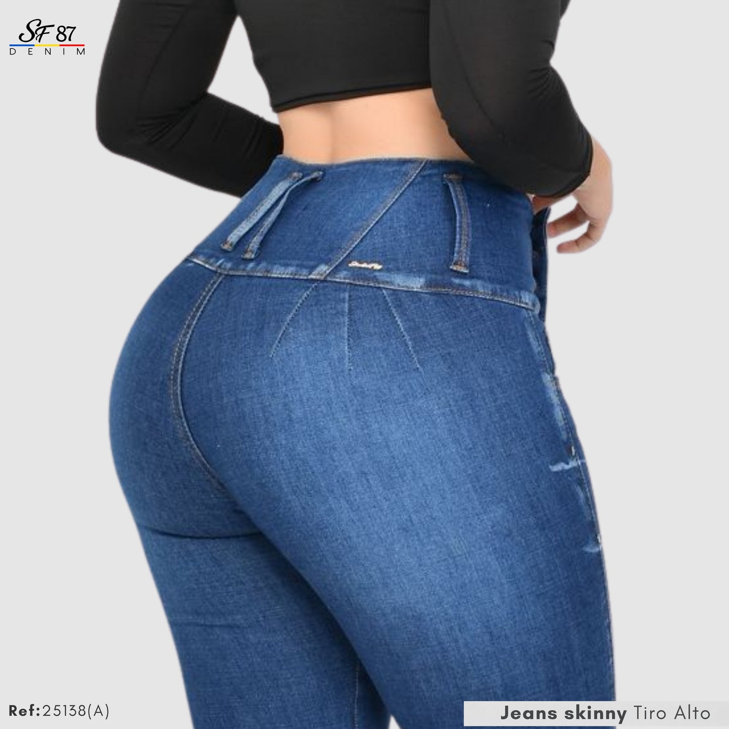 Jeans Skinny Tiro Alto 25138A