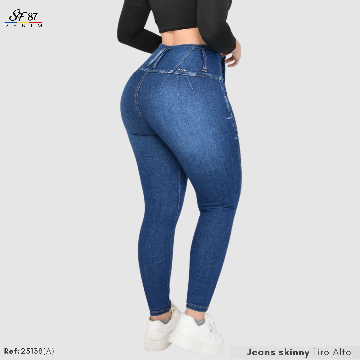 Jeans Skinny Tiro Alto 25138A
