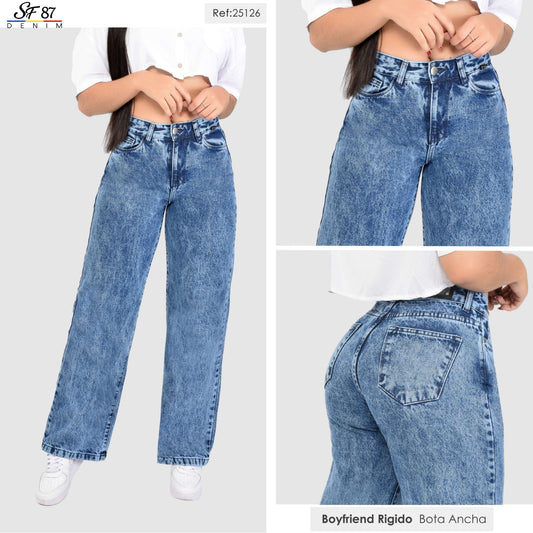 Boyfrend Rígido Bota Ancha 25126