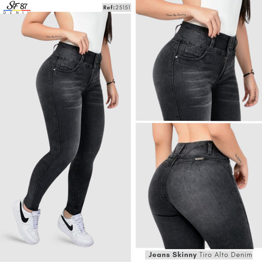 Jeans Skinny Tiro Alto 25151
