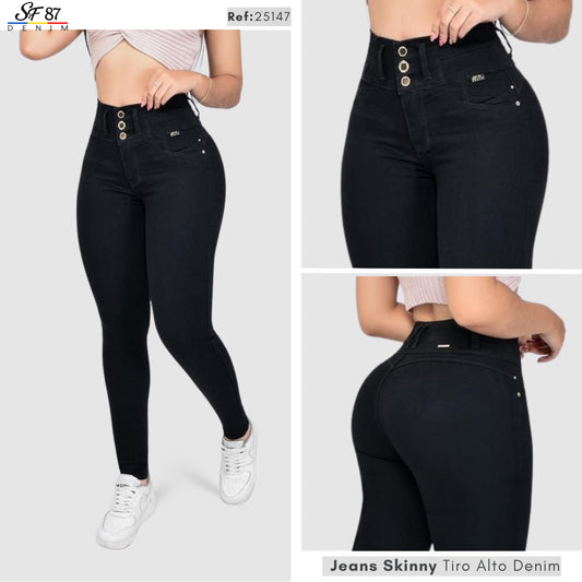 Jeans Skinny Tiro Alto  25147