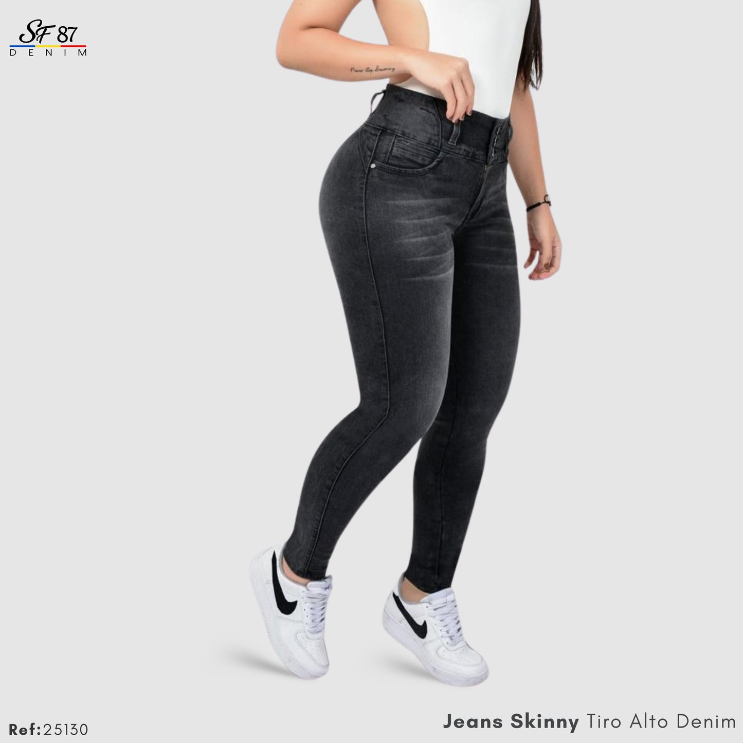 Jeans Skinny Tiro Alto 25151