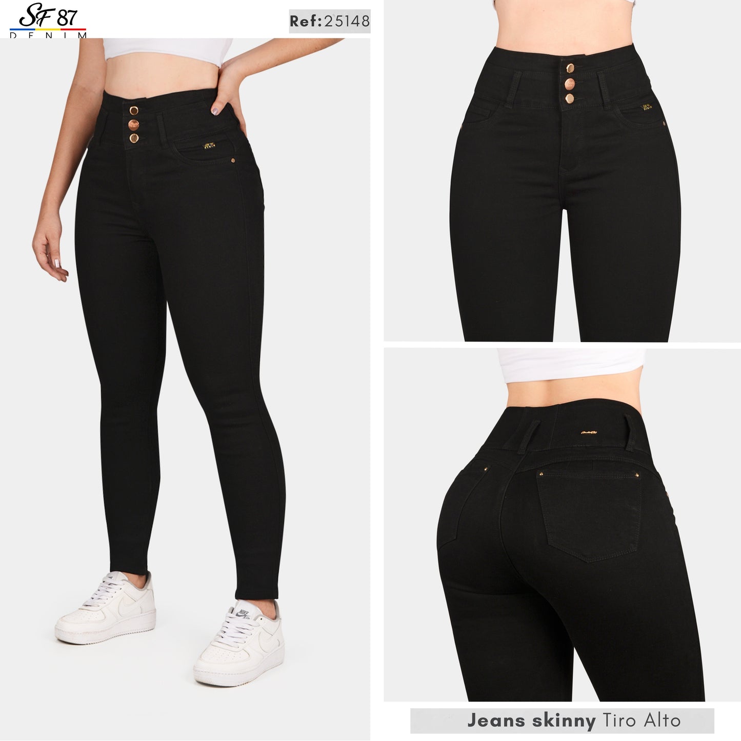 Jeans Mujer Tiro Alto 25148