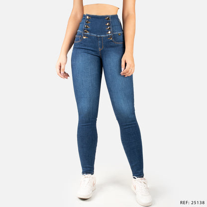 Jeans Skinny Tiro Alto 25138A