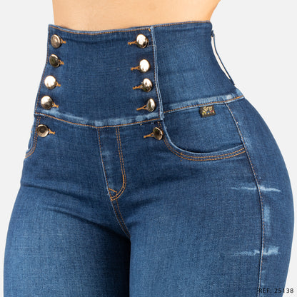 Jeans Skinny Tiro Alto 25138A
