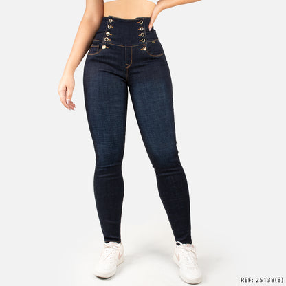 Jeans Skinny Tiro Alto 25138B