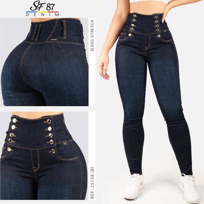 Jeans Skinny Tiro Alto 25138B