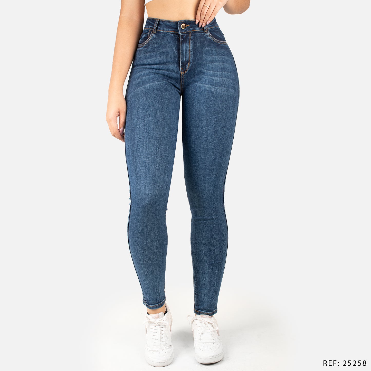 Jeans Skinny Tiro Alto 25258