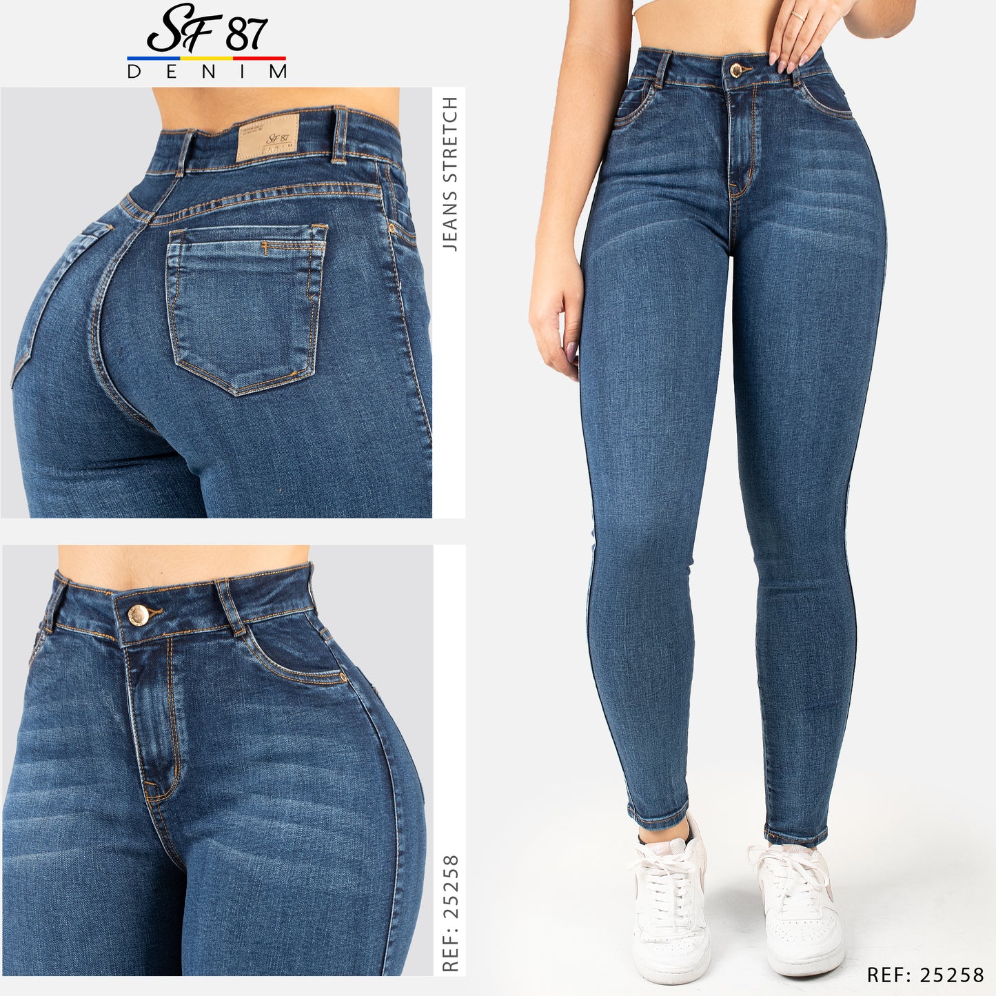 Jeans Skinny Tiro Alto 25258