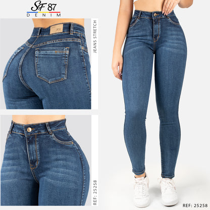 Jeans Skinny Tiro Alto 25258