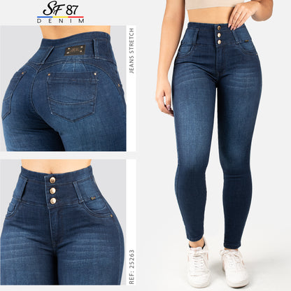Jeans Skinny Tiro Alto 25263