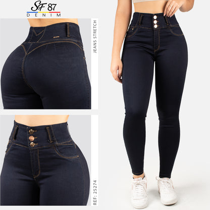 Jeans Skinny Tiro Alto 25274