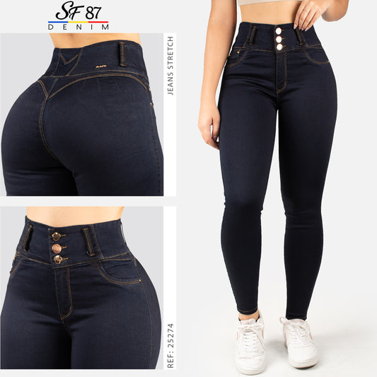 Jeans Skinny Tiro Alto 25274