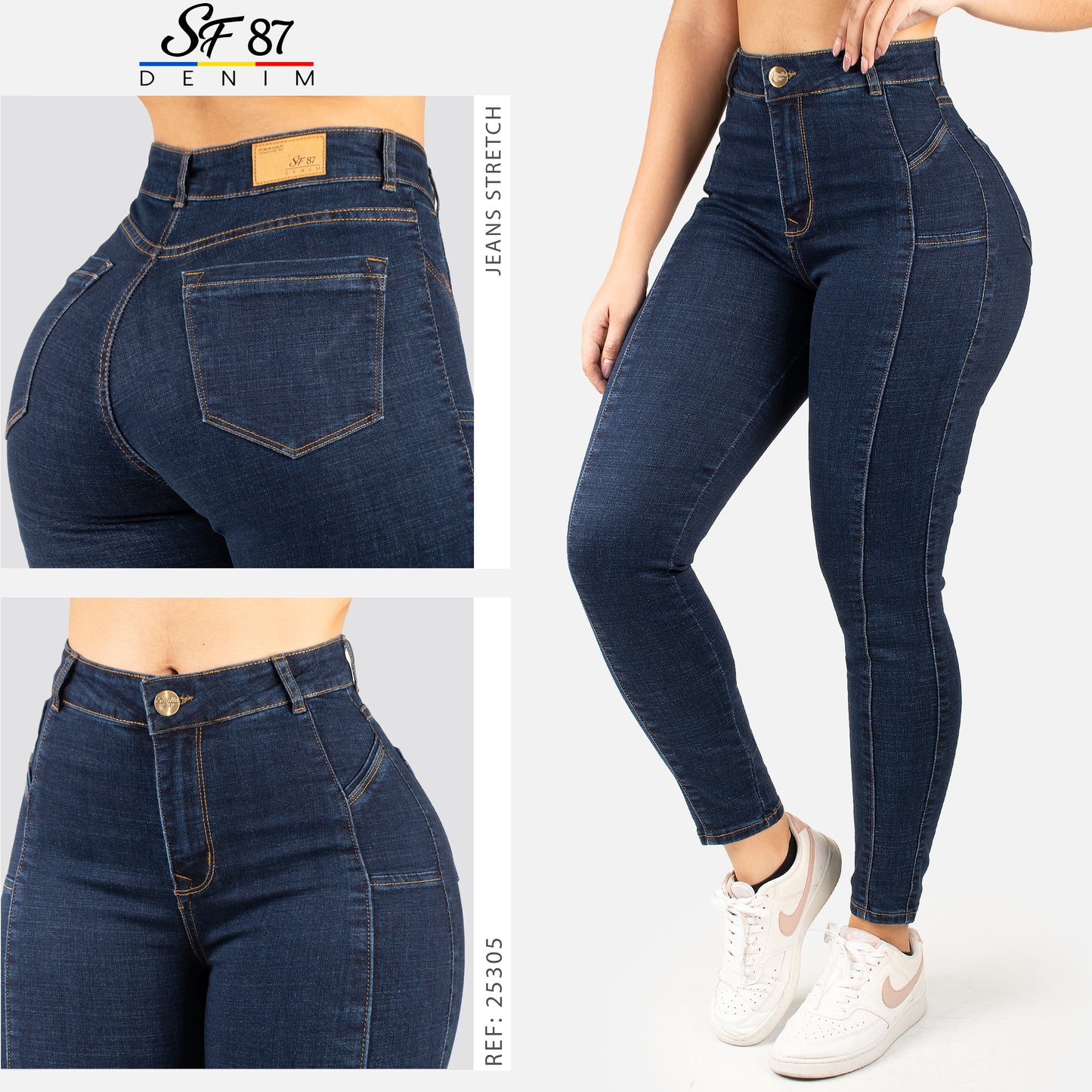 Jeans Skinny Tiro Alto 25305