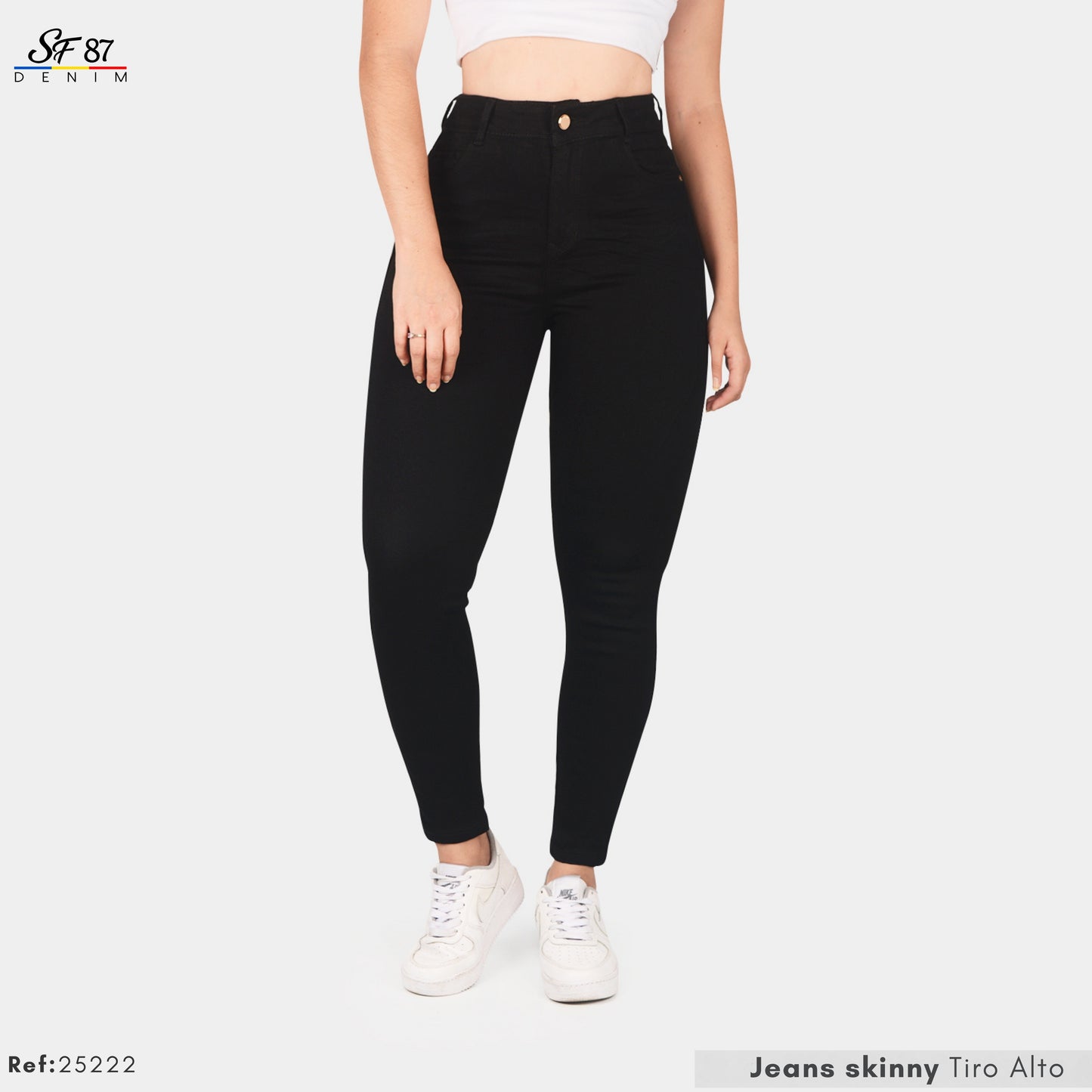 Jeans Skinny Tiro Alto 25222
