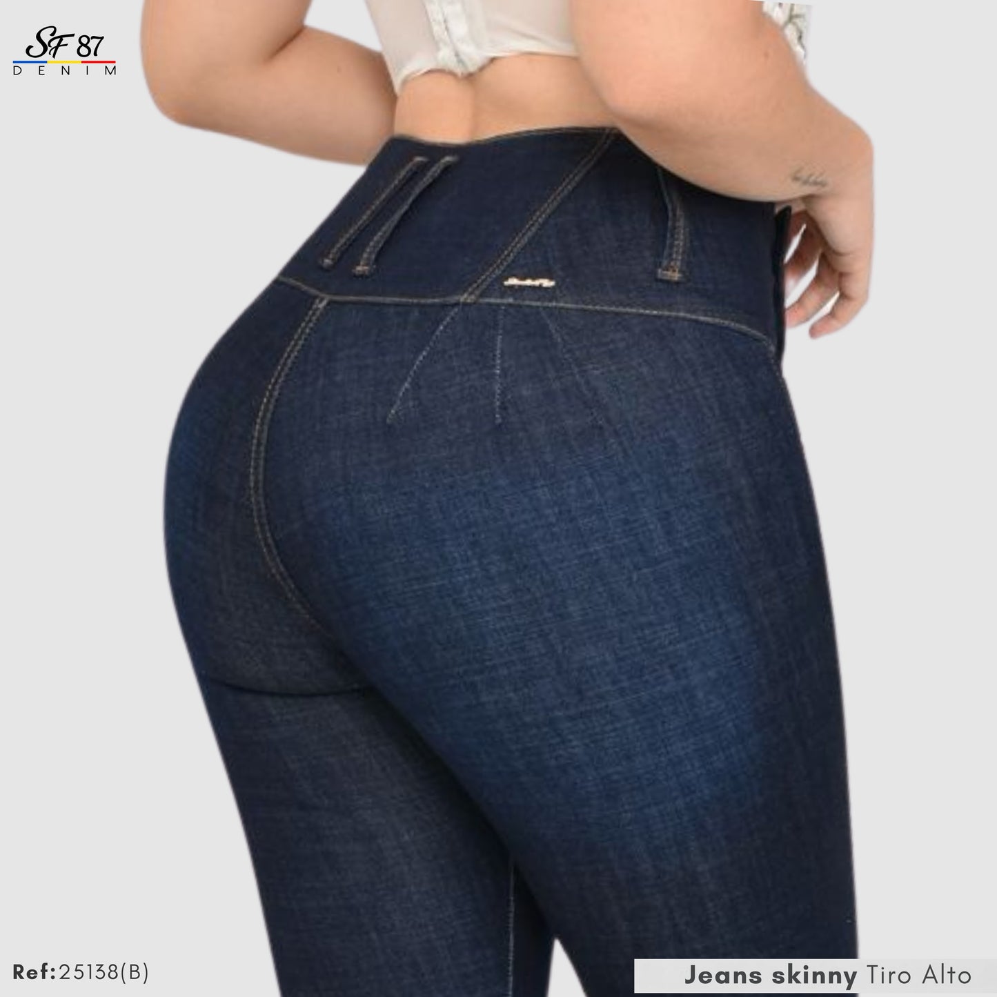 Jeans Skinny Tiro Alto 25138B