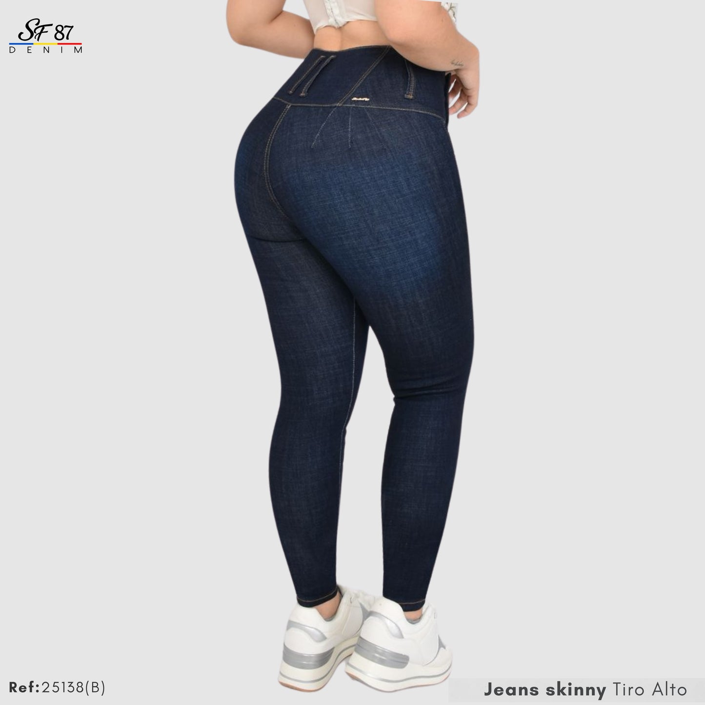 Jeans Skinny Tiro Alto 25138B