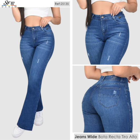 Jeans Mujer Tiro Alto 25135