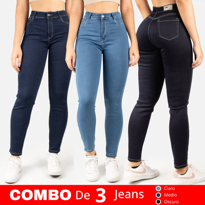 Combo De 3 Jeans Skinny